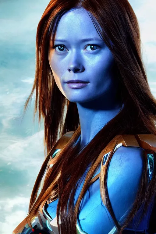 Prompt: summer glau as cortana from halo