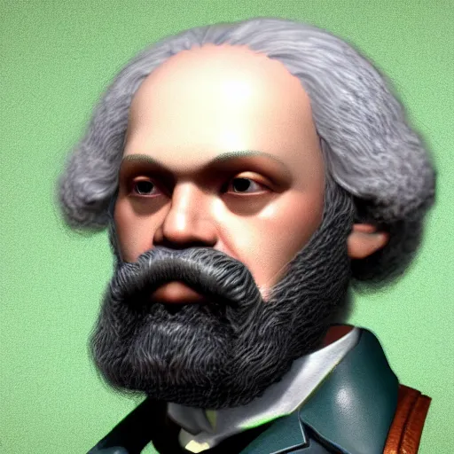 Image similar to karl marx as dieselpunk android, highly detailed portrait, unreal engine