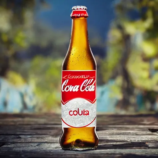 Image similar to a bottle of conka cola, marketing promo photo