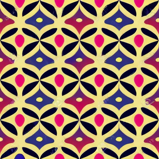 Image similar to seamless pattern of large colorful arches in escher style horizontal multilayers minimalism wallpaper