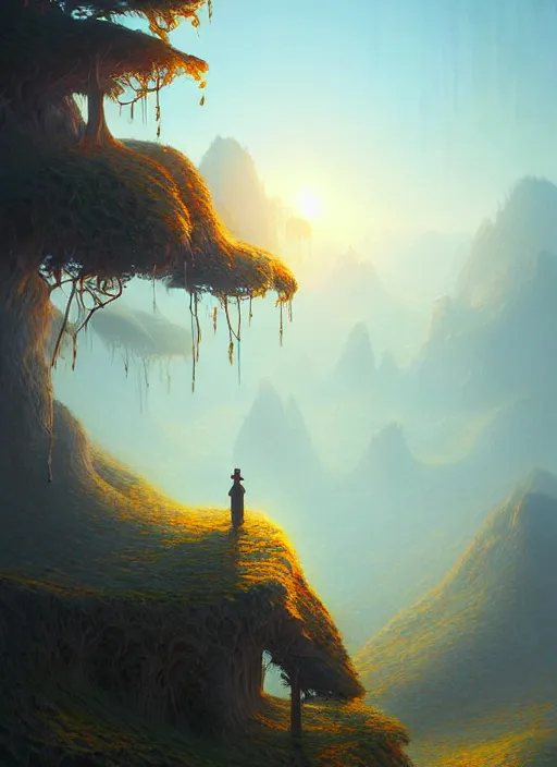 Image similar to spring mornings in the low - poly hills, diffuse lighting, fantasy, intricate, surrealism!!!!, highly detailed, lifelike, photorealistic, digital painting, artstation, illustration, concept art, smooth, sharp focus, by greg rutkowski, chris tulloch mccabe, valentina remenar and asher duran,