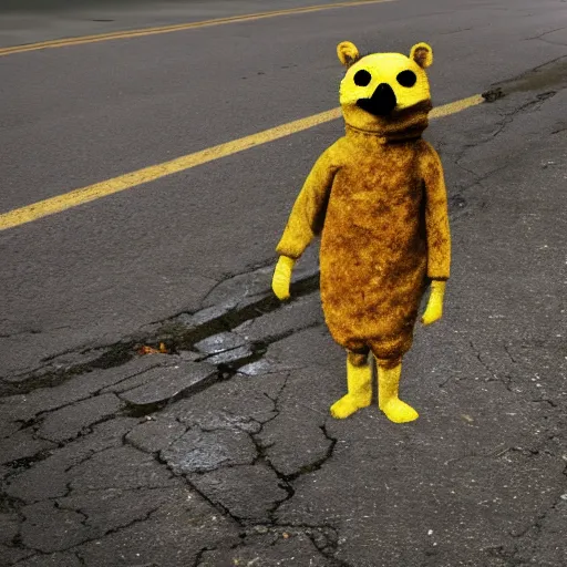 Image similar to Flat Eric talking a walk in Silent Hill