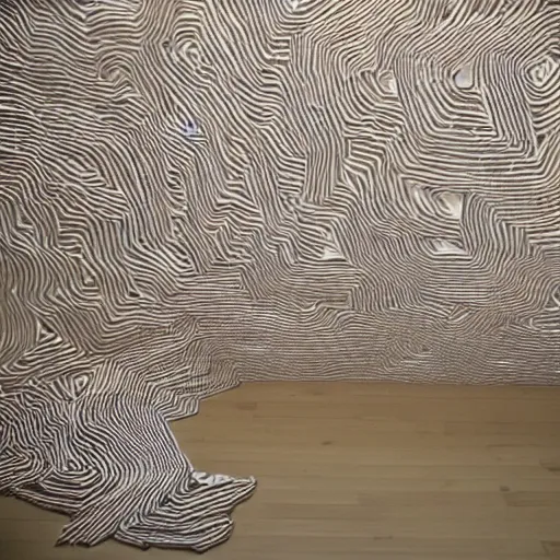 Prompt: topological maps carved into duct tape, art by takahiro iwasaki