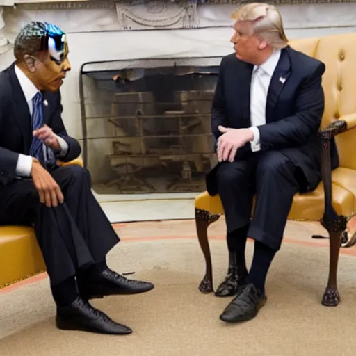 Prompt: trump meeting with barack obama