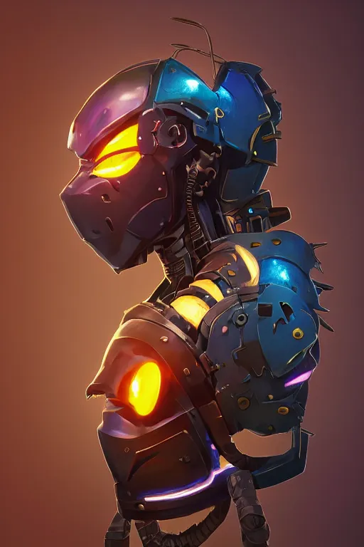 Image similar to epic mask helmet robot ninja portrait stylized as fornite style game design fanart by concept artist gervasio canda, behance hd by jesper ejsing, by rhads, makoto shinkai and lois van baarle, ilya kuvshinov, rossdraws global illumination radiating a glowing aura global illumination ray tracing hdr render in unreal engine 5