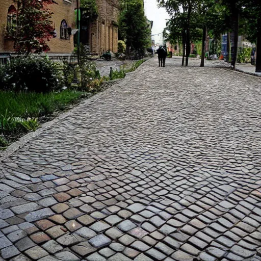 Image similar to spiky cobblestone path