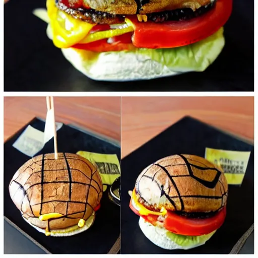 Prompt: spider burger