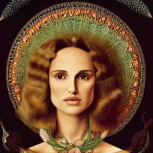 Image similar to portrait of natalie portman by ernst haeckel