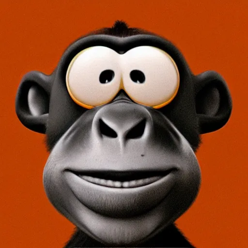 Image similar to pixar monkey character portrait by sir james guthrie