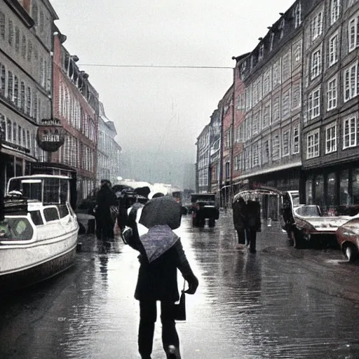 Image similar to Copenhagen on a rainy day in 1970