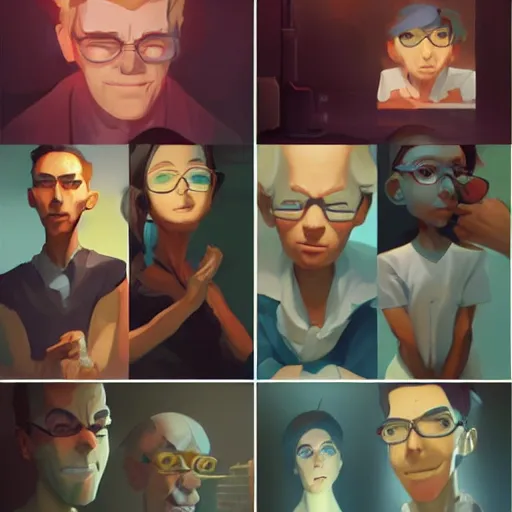 Image similar to face icon stylized minimalist dexter's laboratory, loftis, cory behance hd by jesper ejsing, by rhads, makoto shinkai and lois van baarle, ilya kuvshinov, rossdraws global illumination