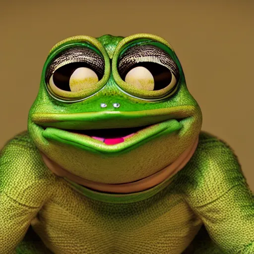 Prompt: pepe the frog as a programmer, hypermaximalistic, high details, cinematic, 8k resolution, beautiful detailed, insanely intricate details, artstation trending, octane render, unreal engine,