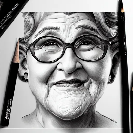 Image similar to amazing lifelike pencil illustration of mrs doubtfire trending on art station artgerm Greg rutkowski cinematic