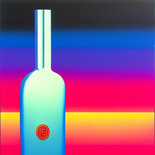 Image similar to vodka bottle by shusei nagaoka, kaws, david rudnick, airbrush on canvas, pastell colours, cell shaded, 8 k