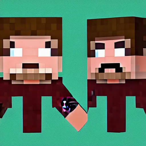 Prompt: hyperrealistic portrait caricature of steve from minecraft