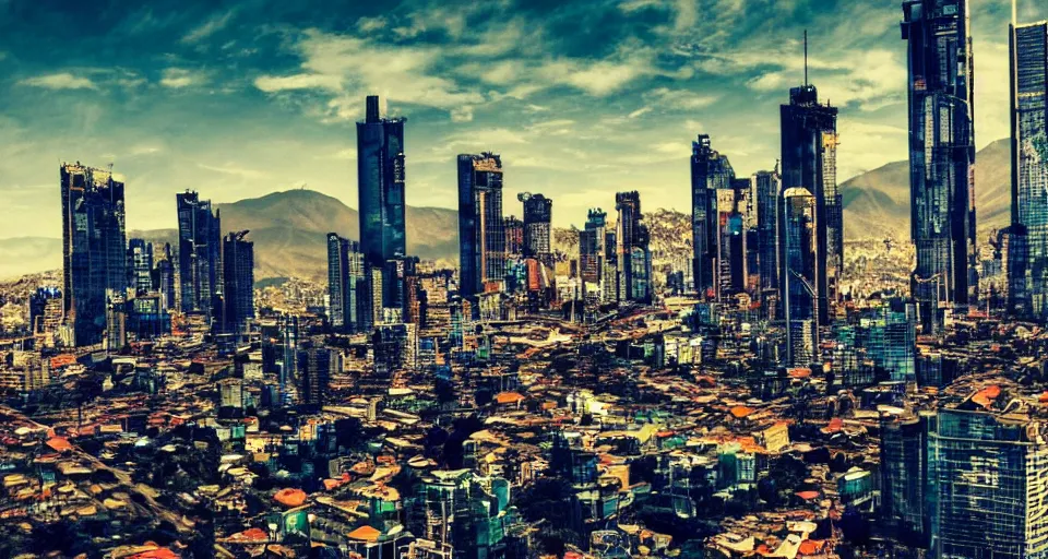 wallpaper, chile, cyberpunk, beautiful, Stable Diffusion