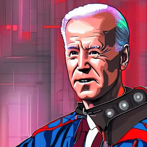 Prompt: cyberpunk Joe Biden
