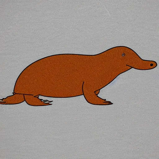 Image similar to platypus, logo style