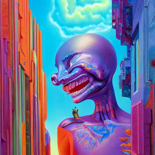 Image similar to art by lisa frank, beksinski, frank gehry, alex grey, makoto shinkai, tristan eaton, evgeny lushpin, john howe