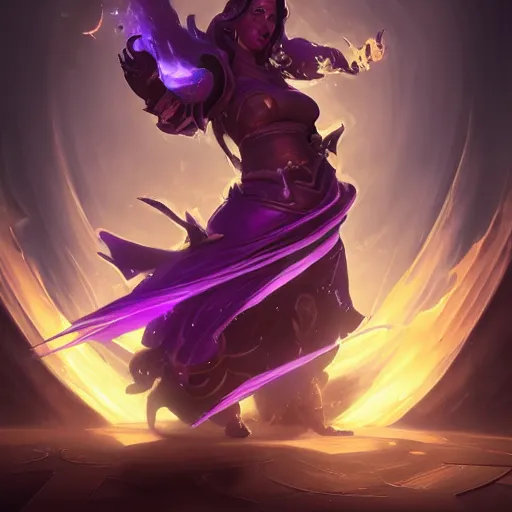 Prompt: arcane style spinning ball made of dark violet smoke, magic smoke, magic experiment, bright art masterpiece artstation. 8k, sharp high quality artwork in style of Jose Daniel Cabrera Pena and Greg Rutkowski, golden theme, concept art by Tooth Wu, blizzard warcraft artwork, hearthstone card game artwork