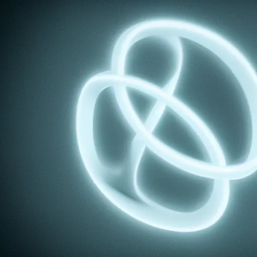 Image similar to a floating glowing infinity symbol above someone's hands, cinematic, fantasy octane render 8 k postproduction