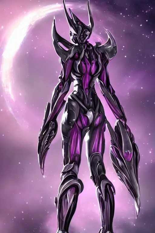 Prompt: rear shot galactic hyperdetailed elegant beautiful stunning giantess anthropomorphic mecha sexy female dragon goddess, sharp spines, sharp metal ears, smooth purple eyes, smooth fuschia skin, silver armor, in space, epic proportions, epic scale, epic size, warframe and destiny fanart, furry, dragon art, goddess art, giantess art, furaffinity, octane