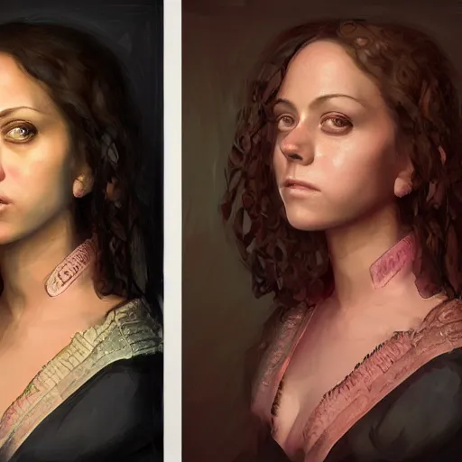 Prompt: black snake moan, breakfast club, pink petals with a a bored aubrey plaza and christina ricci mixed with mona lisa, intricate, elegant, highly detailed, wonderful eyes, sweet, digital painting, artstation, concept art, smooth, sharp focus, illustration, art by artgerm and greg rutkowski and concept art, rectilinear vaporwave