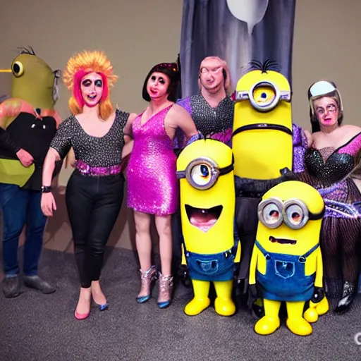 Image similar to minions drag show