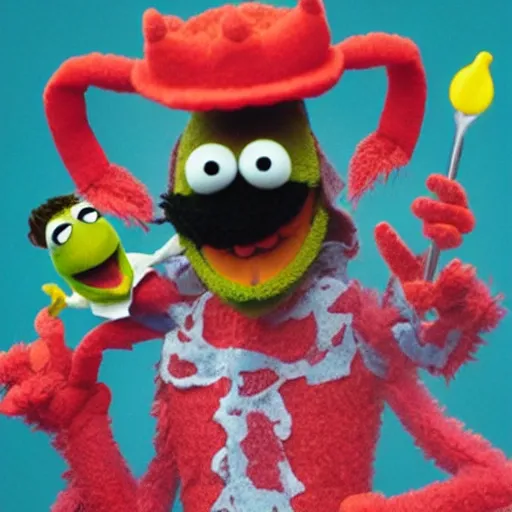 Prompt: the devil as a muppet