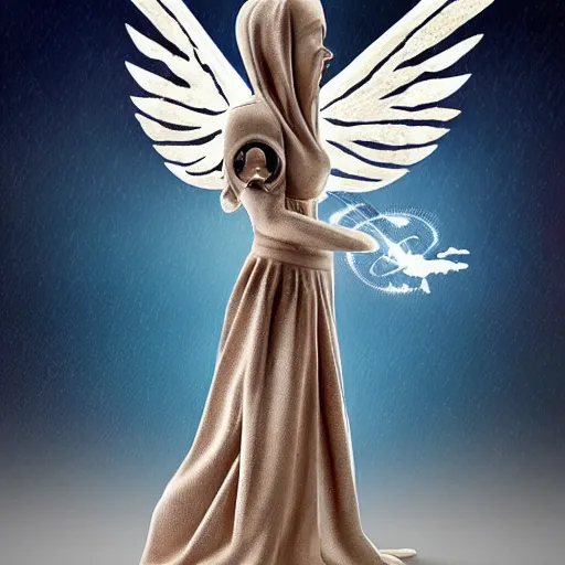 Image similar to robotic angel of small death