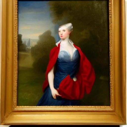 Prompt: painting of lauren southern gilbert stuart style