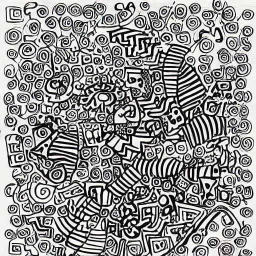 Prompt: doodle art by mr doodle