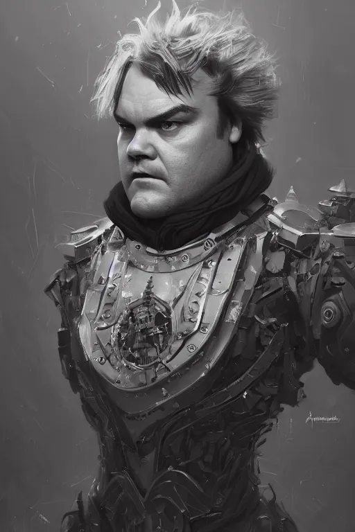 Prompt: a fancy portrait of jack black as a humanoid robot by greg rutkowski, sung choi, mitchell mohrhauser, maciej kuciara, johnson ting, maxim verehin, peter konig, bloodborne, 8 k photorealistic, cinematic lighting, hd, high details, dramatic, dark atmosphere, trending on artstation