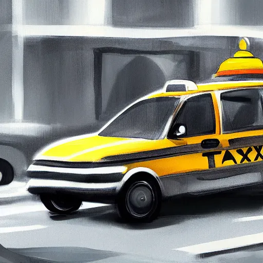 Prompt: a panda in a taxi driving with its head sticking out of the window, ultra detailed, coherent, digital art, trending on artstation, ch