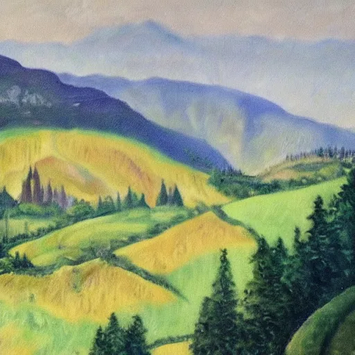 Prompt: painting of a landscape, by hitler