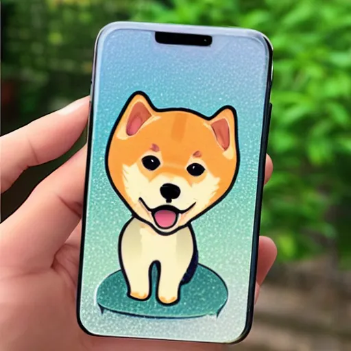 Image similar to cute shiba inu, whatsapp sticker