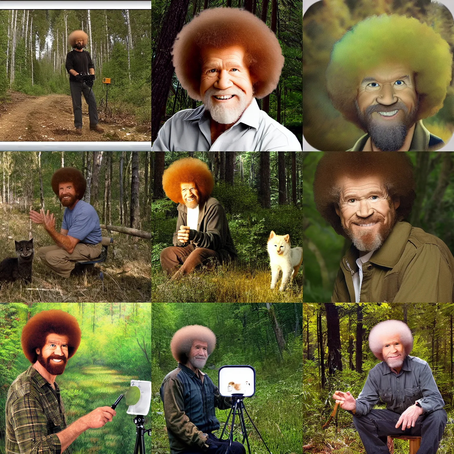 bob ross captured on trailcam | Stable Diffusion | OpenArt