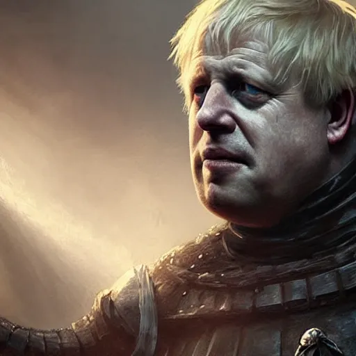 Image similar to boris johnson in game of thrones, anatomy, bathed in light, highly detailed, photorealistic, artstation, smooth, sharp focus, illustration, unreal engine 5, 8 k, art by artgerm and greg rutkowski and edgar maxence