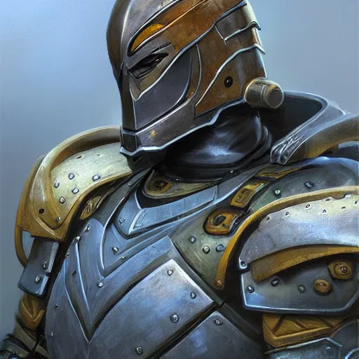 Image similar to duck as a realistic fantasy knight, closeup portrait art by donato giancola and greg rutkowski, realistic face, digital art, trending on artstation, symmetry!!