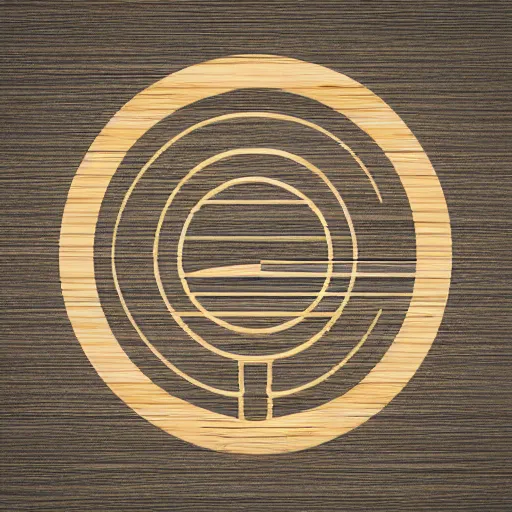 Image similar to a circle of bamboo, small details, logo