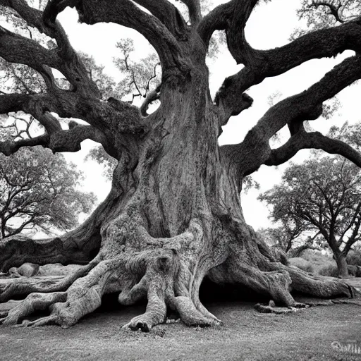 Prompt: a huge ancient oak, hd photography