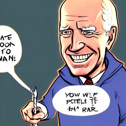 Prompt: drawing of Joe Biden as Lord Palpatine by bill watterson