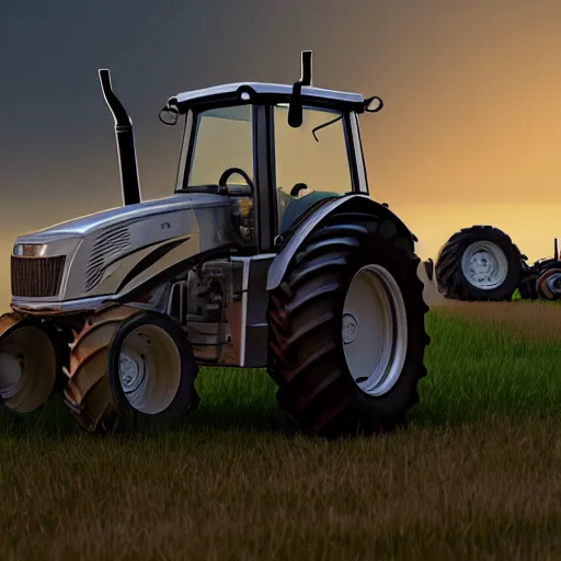 Image similar to farm tractors revolution, octane render, unreal engine 5, trending on artstation, high quality