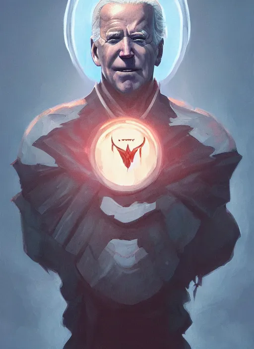 Image similar to symmetry!! joe biden as the devil, scenery, evil, sinister, beautiful, perfect composition, perfect lighting, artstation, artgerm, derek zabrocki, greg rutkowski, 4 k