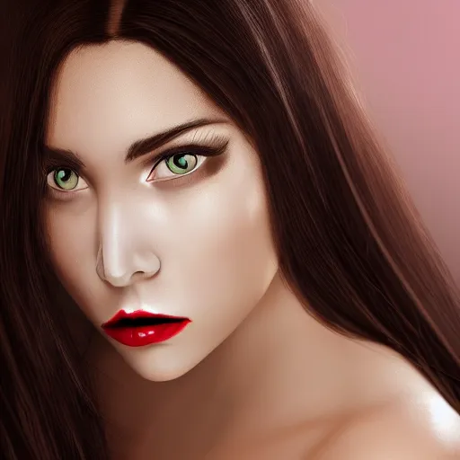 Prompt: close up face ( female ) portrait vampire