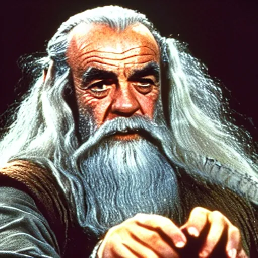 Image similar to sean connery as gandalf in the lord of the rings