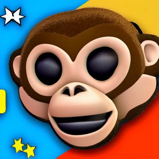 Image similar to monkey is a youtuber, 3d