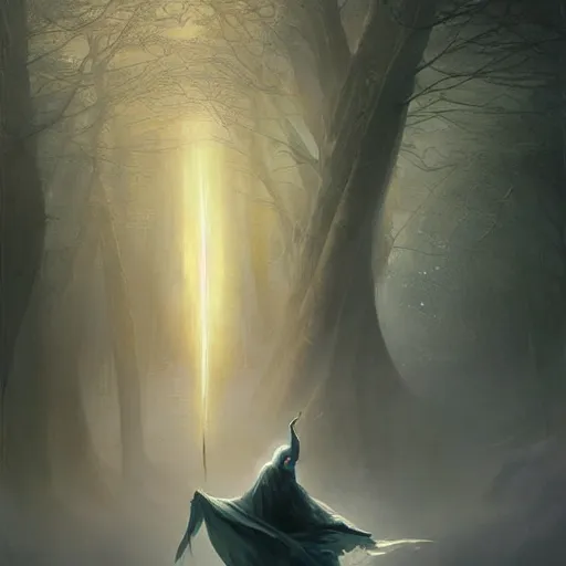 Prompt: ''cinematic shot'' white hooded mage ( spectre ) holding a diamond with leaves falling simetrical 8 k atmosferic realistic made by ivan aivazovsky, peter mohrbacher, greg rutkowski volumetric light effect broad light oil painting painting fantasy art style sci - fi art style realism premium prints available artwork unreal engine