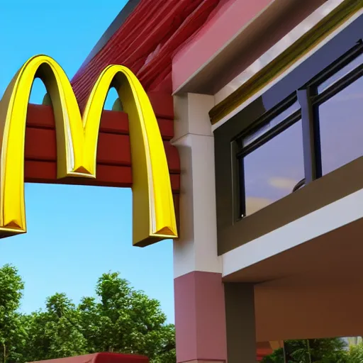 Prompt: new McDonald's logo super realistic high detail detailed octane render baroco