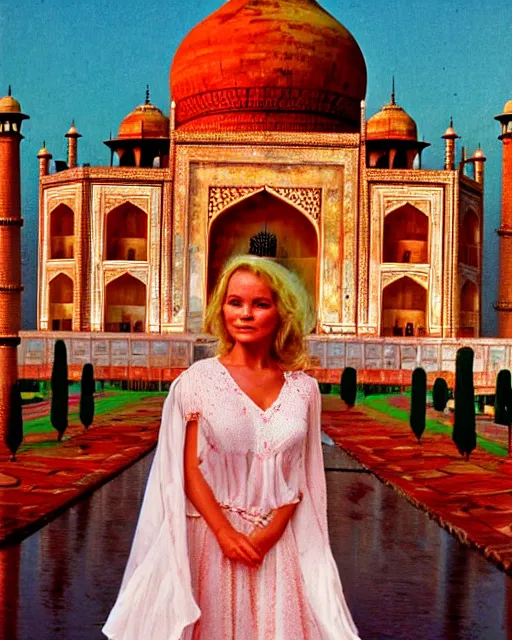 Image similar to tuesday weld visits the taj mahal by rudolph belarski